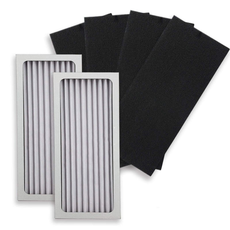 PUREBURG 990051000 Replacement True HEPA Filter Set Compatible with Hamilton Beach TrueAir 04383 04384 04385 04386 Compact Pet Air Purifier,H13 Activated Carbon,2-Pack - Image 1